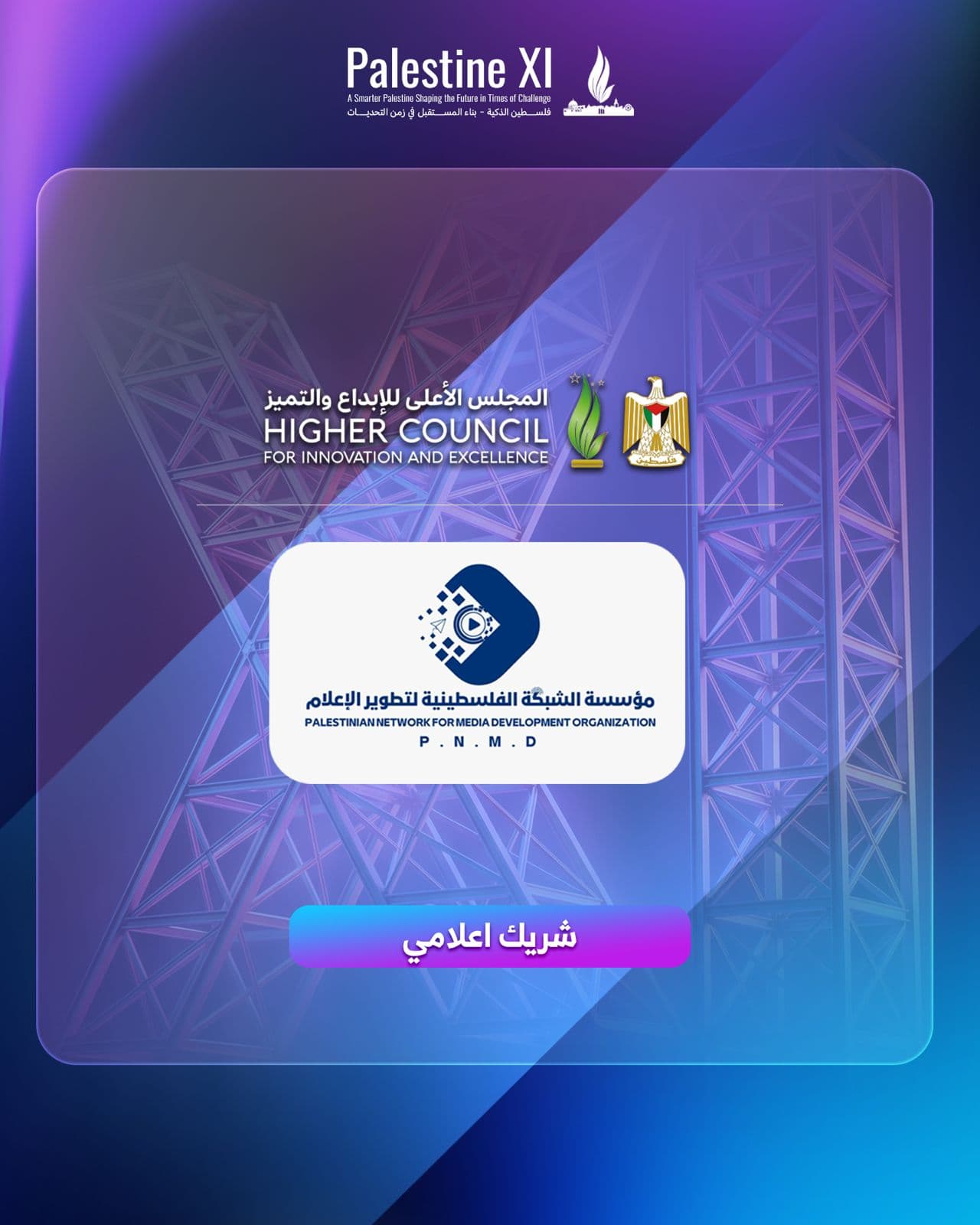 مؤسسة الشبكة الفلسطينية لتطوير الإعلام شريكًا إعلاميًا في المنتدى الوطني الحادي عشر للإبداع والتميز «فلسطين الذكية»